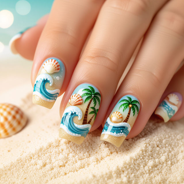 Beach Nail Art gallery