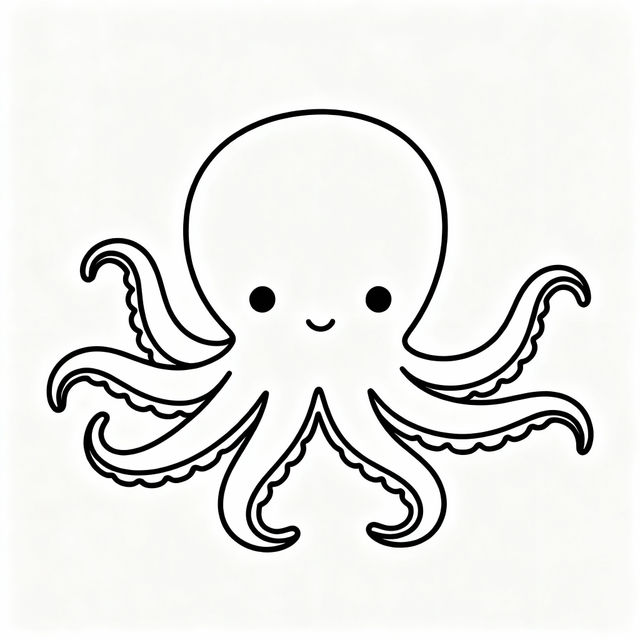 Simple Octopus Drawing gallery