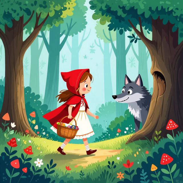 Little Red Riding Hood Art - AI Generated gallery