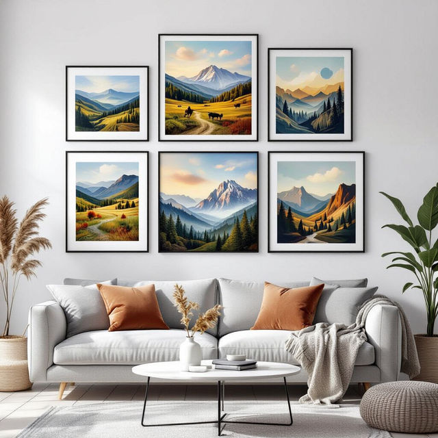 6 Picture Frame Layouts - AI Generated gallery