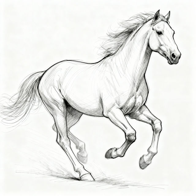 Simple Pencil Horse Drawings gallery