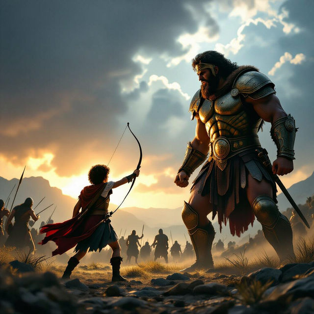 David and Goliath Art - AI Generated gallery