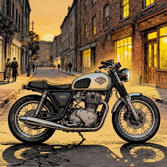 Motorcycle Drawings - AI Generated Art gallery
