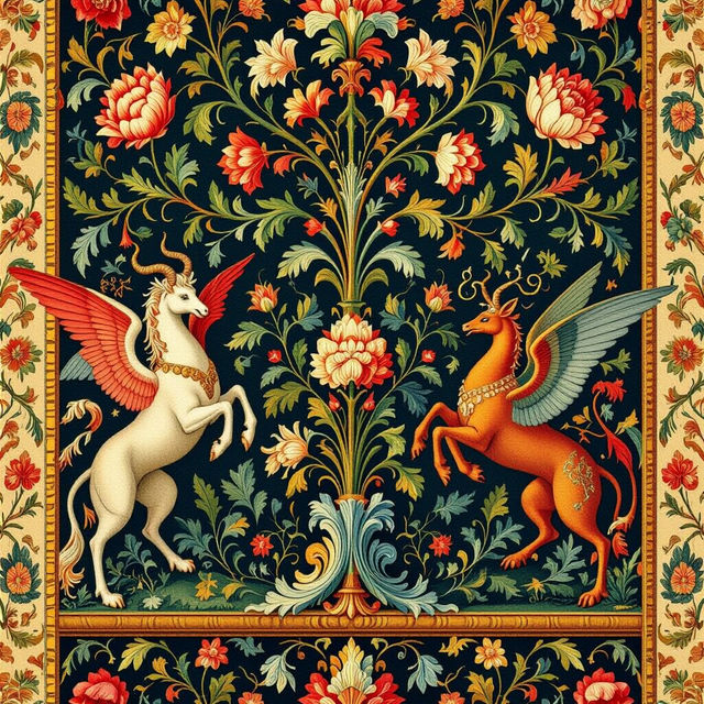 Tapestry Wallpaper - AI Generated gallery