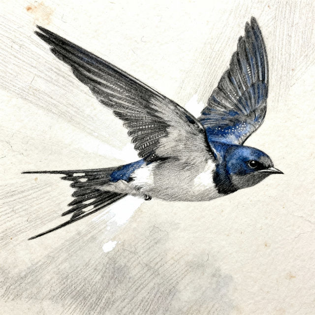 Swallow Drawings - AI Generated Art gallery
