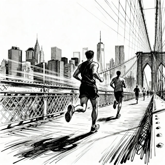 NYC Marathon Drawings gallery