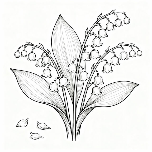 Easy Lily of the Valley Drawings gallery