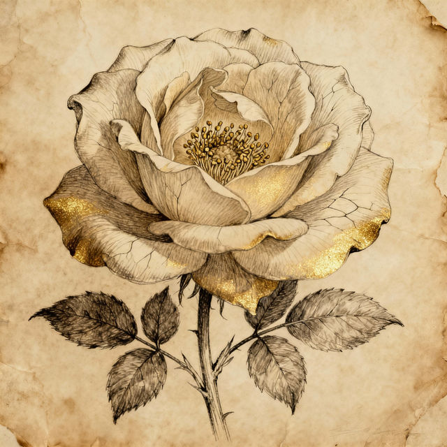 A Rose Drawing - Made With AI gallery
