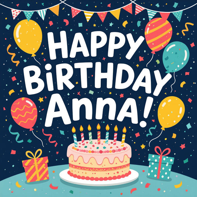 Happy Birthday Anna Images - Created With AI gallery