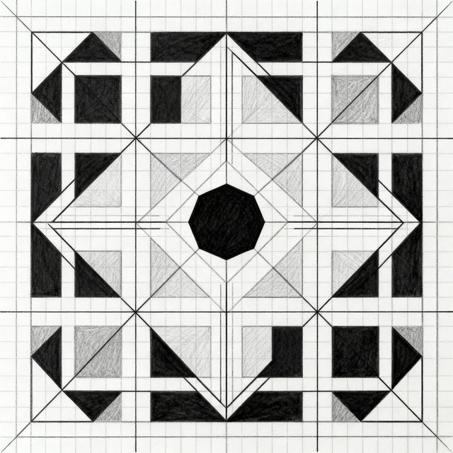 Grid Paper Art - AI Generated gallery