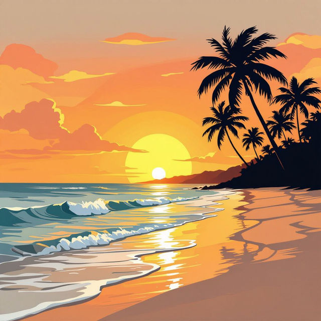 Easy Beach Drawings gallery