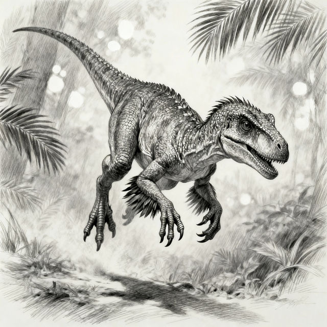 Velociraptor Drawings - AI Generated gallery