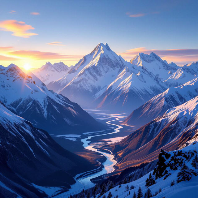 Mountains Pictures - AI Generated gallery