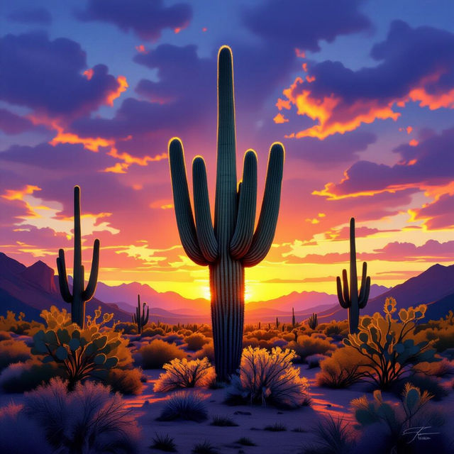 Saguaro Full Art - AI Generated gallery