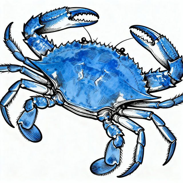 Blue Crab Drawings - AI Generated Art gallery