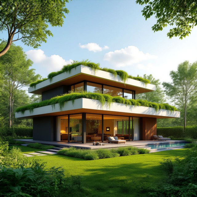 Pictures of Houses with Green Roofs gallery