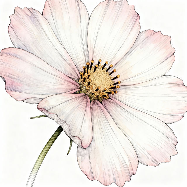 Cosmo Flower Drawings - AI Generated Art gallery
