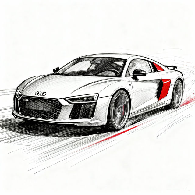 Audi R8 Drawings - Made With AI gallery