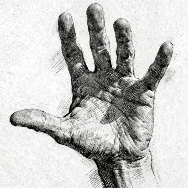 Drawing A Hand - AI Art gallery