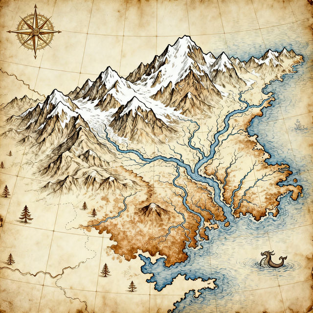 Geography Drawings - AI Generated gallery