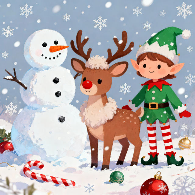 Kawaii Cute Christmas Drawings gallery