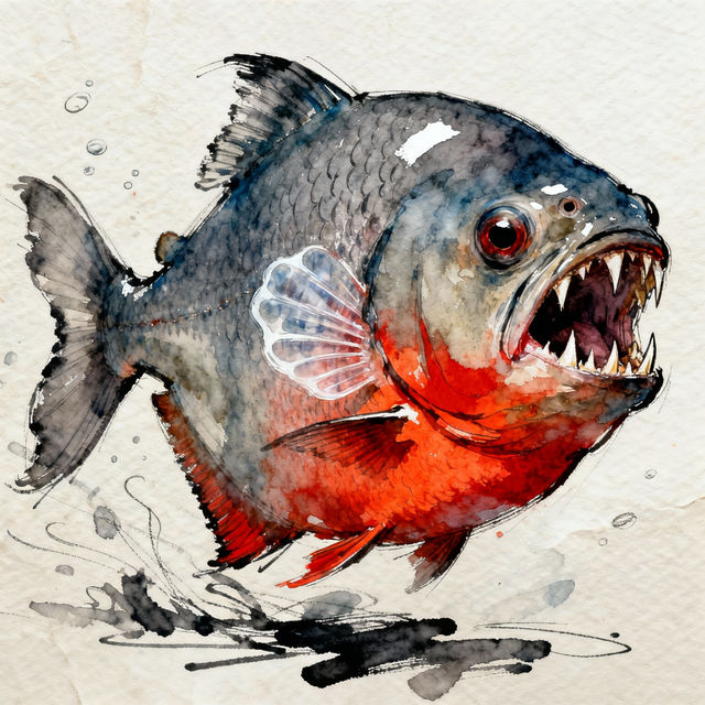 Piranha Drawings - AI Generated Art gallery