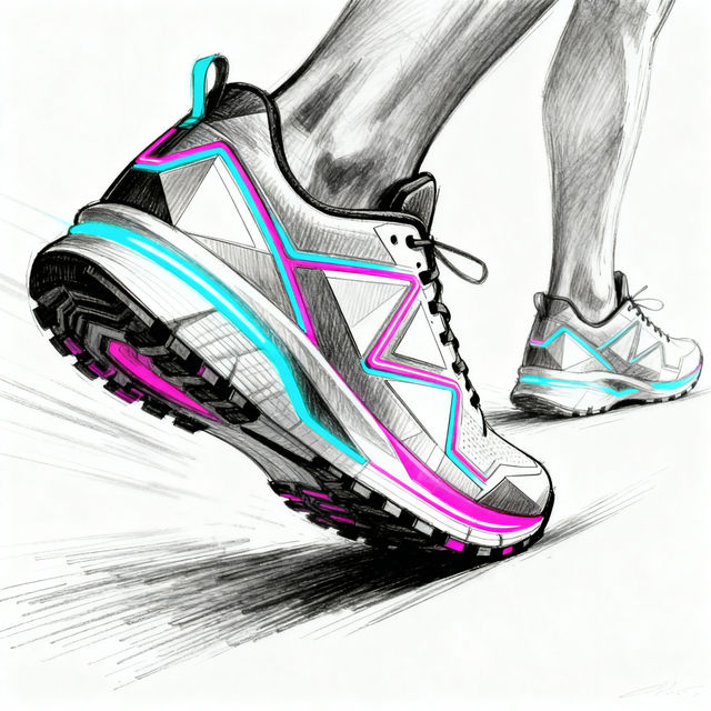 Running Shoes Drawing gallery
