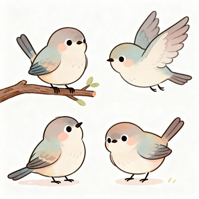 Cute Bird Drawings - Made With AI gallery