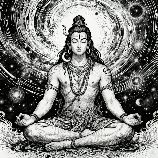 Shiva Drawing - AI Generated Art gallery