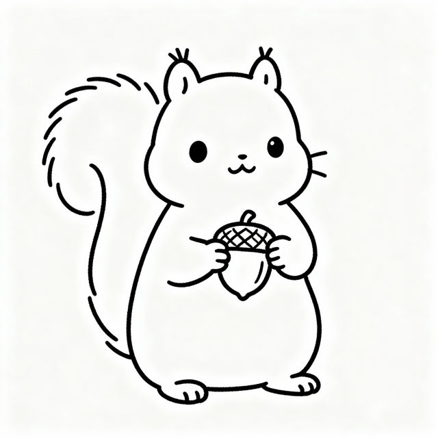 Simple Squirrel Drawings gallery