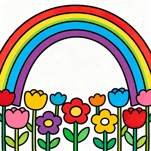 Rainbow Coloring Pictures gallery