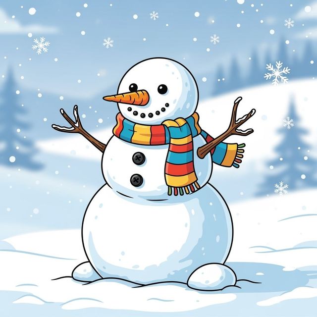 AI Snowman Drawings Gallery gallery