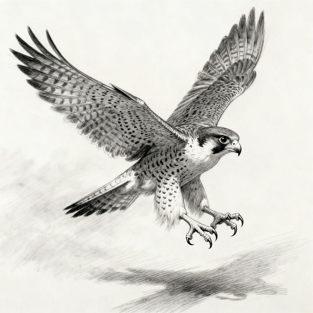 Drawing Falcon Drawings - AI Generated Art gallery