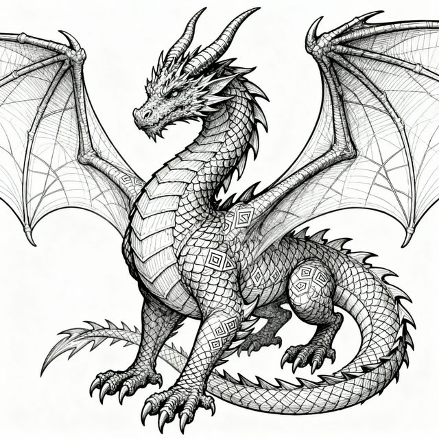 Dragon Drawing Outline gallery