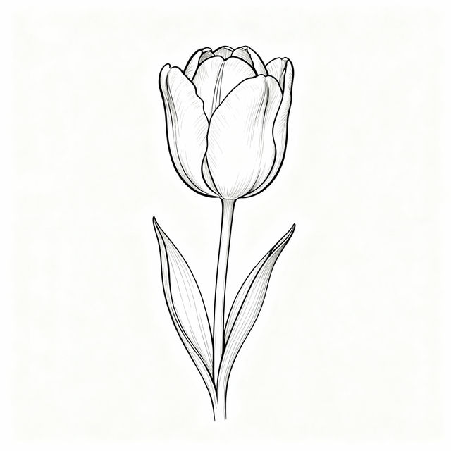Tulip Easy Drawing gallery
