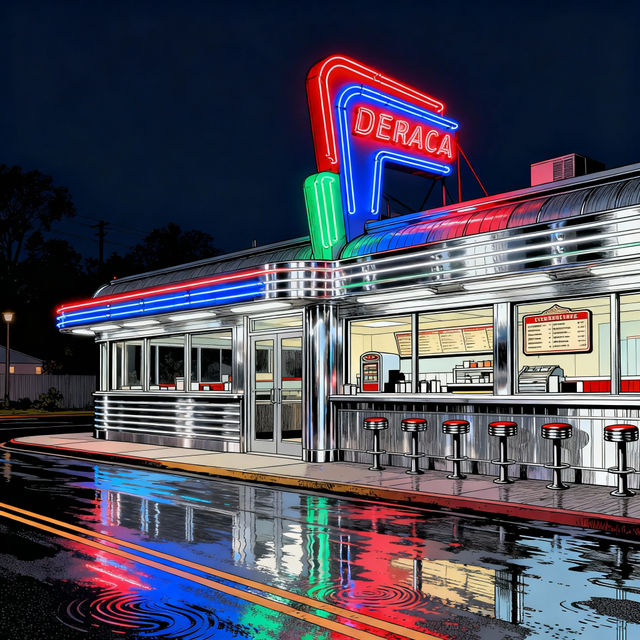 Diner Drawings - Made With AI gallery