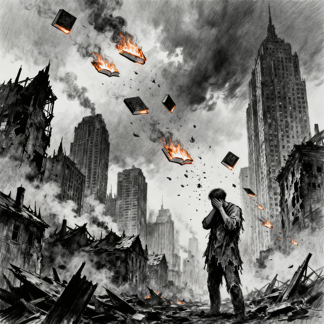 Fahrenheit 451 Drawings - AI Generated Art gallery