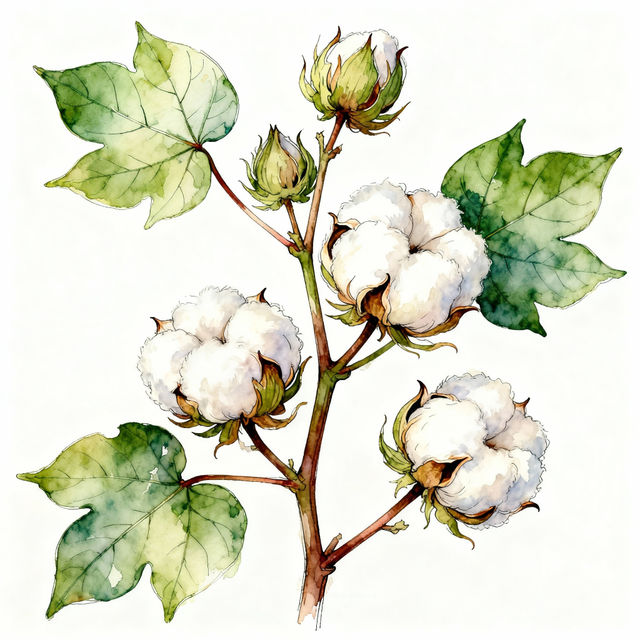 Cotton Plant Drawings - AI Generated Art gallery