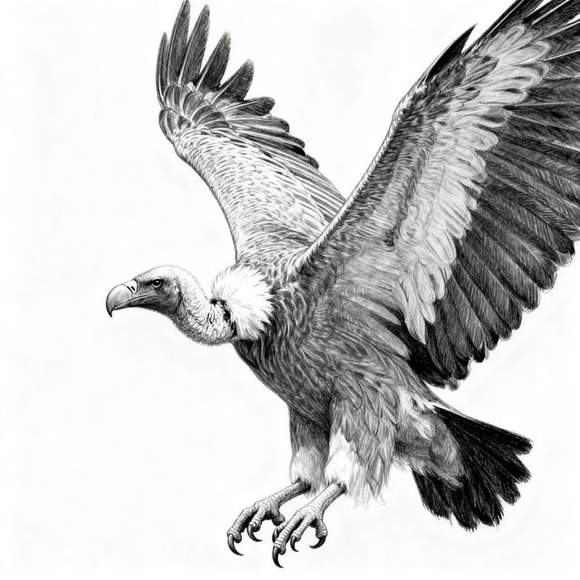 Vulture Drawing - Easy AI Creations gallery