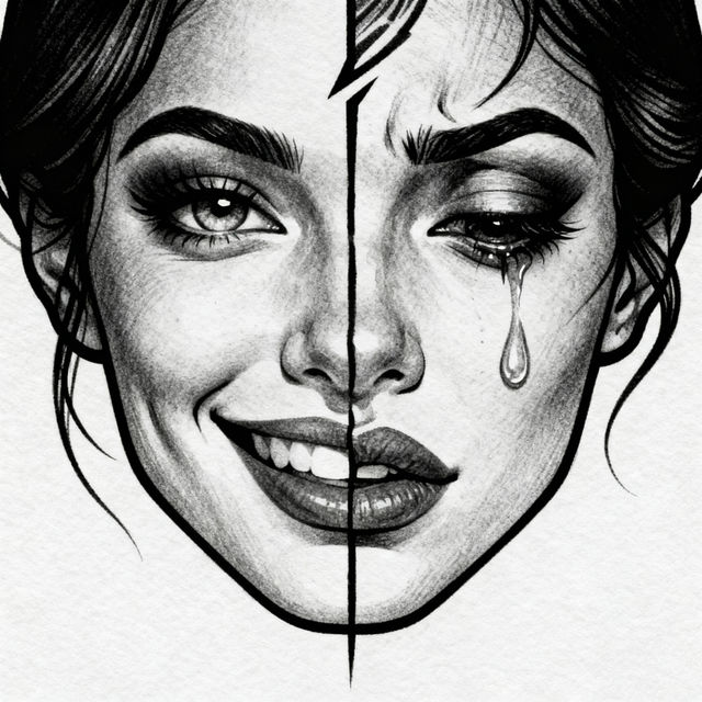 Female Smile Now Cry Later Drawings gallery