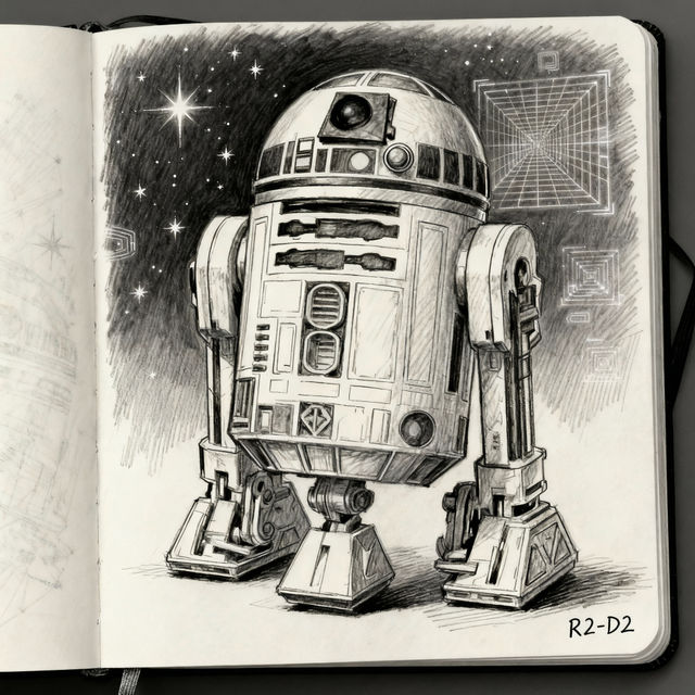R2-D2 Drawings - Made With AI gallery