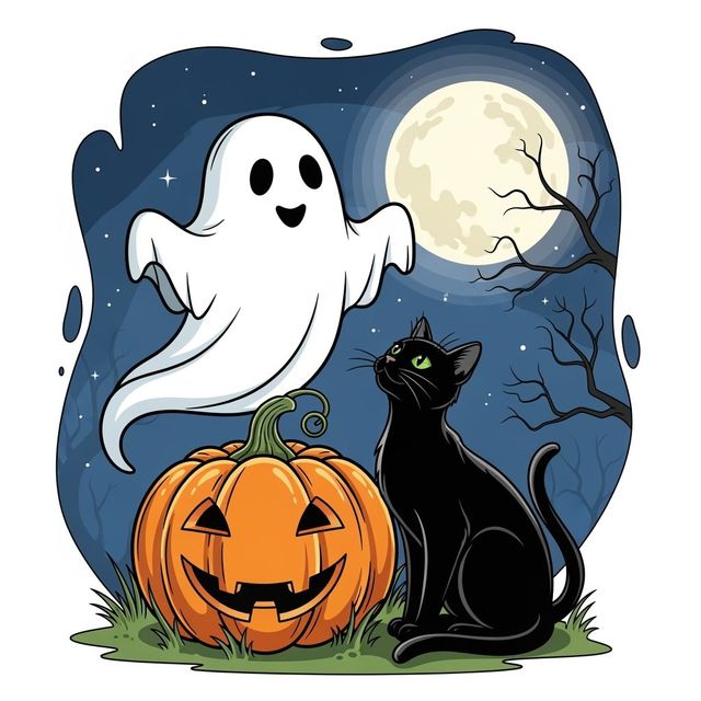 Create a Halloween Drawing With AI gallery
