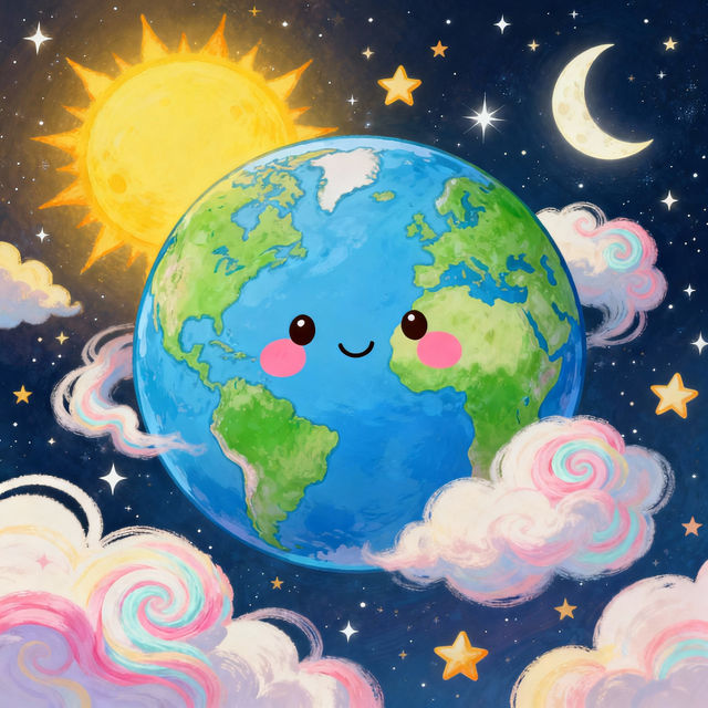 Earth Cartoon Drawing gallery