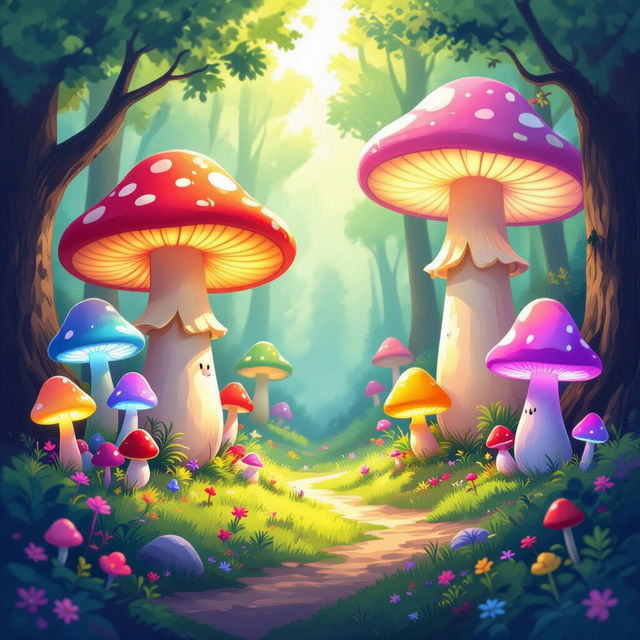 Cute Mushroom Wallpaper gallery