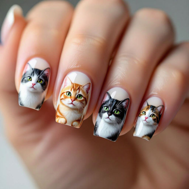 Cat Nail Art Designs gallery