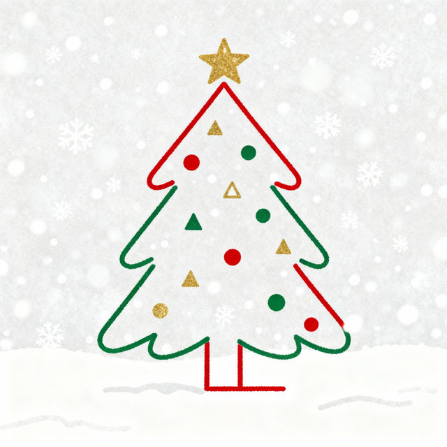 Easy Christmas Tree Drawings gallery
