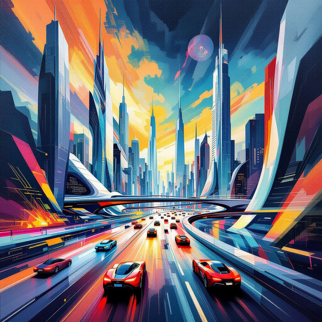 Explore AI-Generated Futurism Art gallery