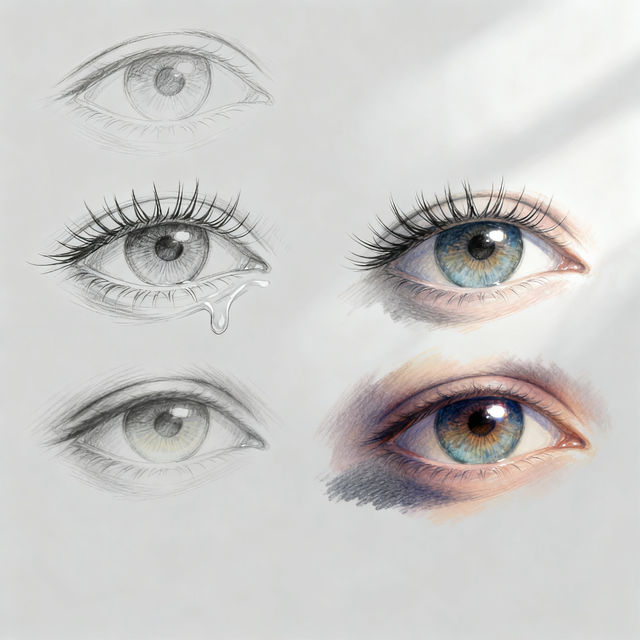 Step By Step Eye Drawing - AI Art gallery