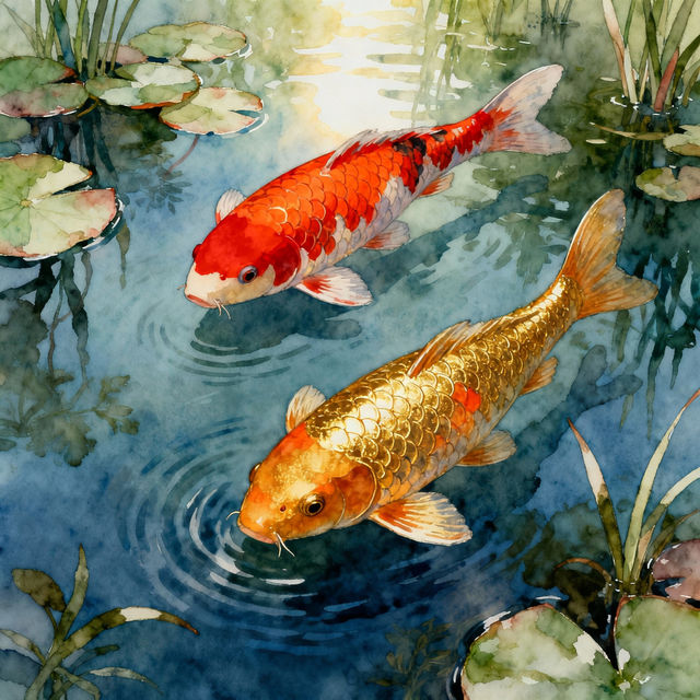 Koi Fish Drawings gallery
