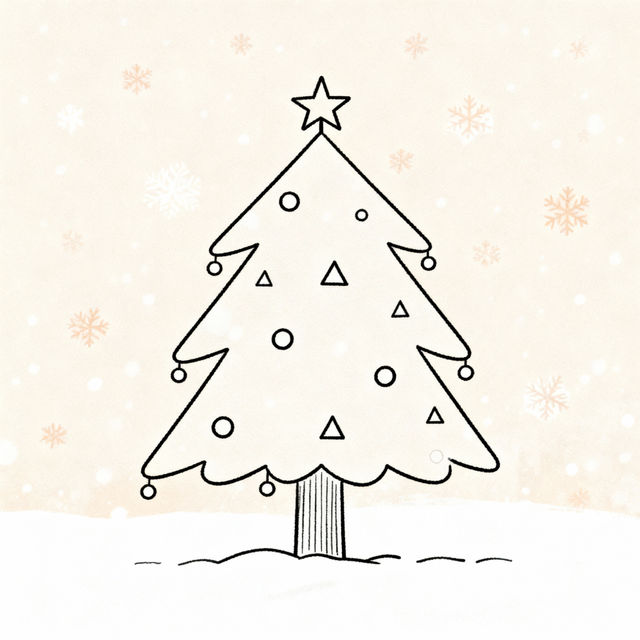 Simple Christmas Tree Drawings gallery